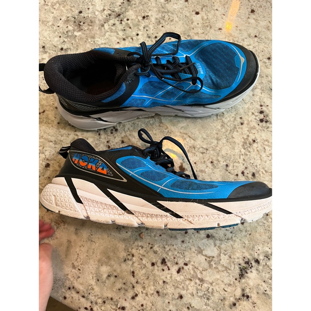 Hoka One One Clifton 2 Mens Running Shoes Blue 1008328 DBFL Size 9